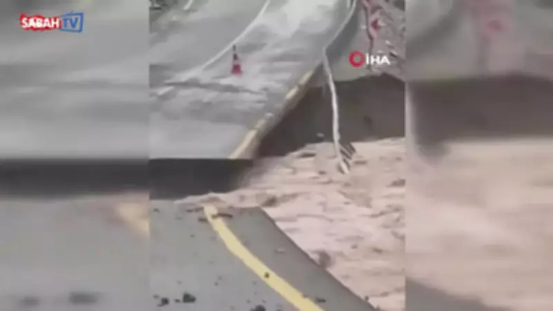 Kayseri Yahyalı'da Sel Felaketi: Kapuzbaşı Yolu Çöktü