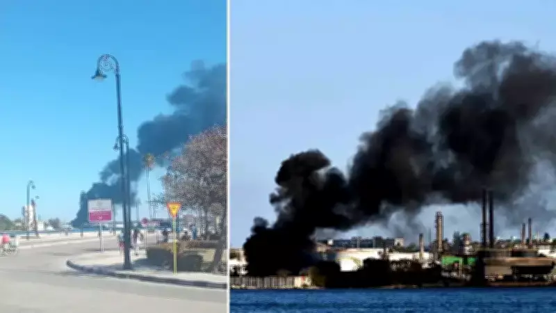 Küba'nın İkinci Büyük Rafinerisinde Yangın: Petrol Krizi Derinleşiyor