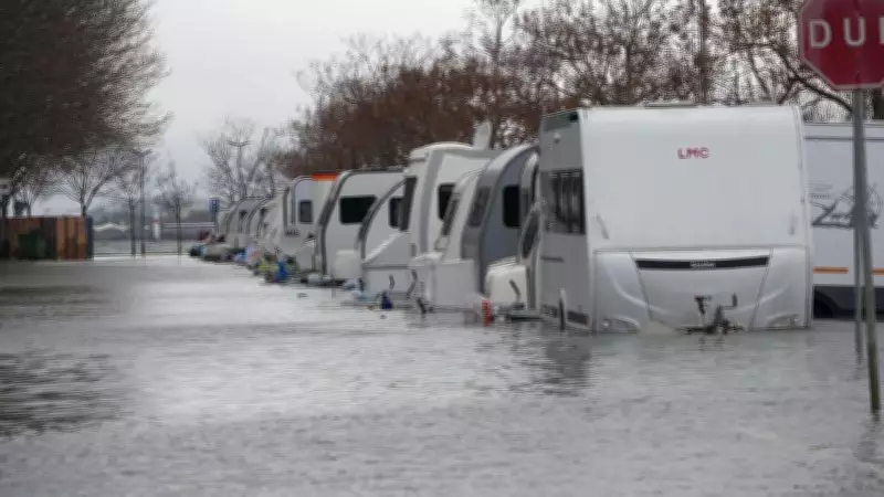 Kocaeli'de Lodos Felaketi: Karavanlar ve Otopark Sular Altında Kaldı