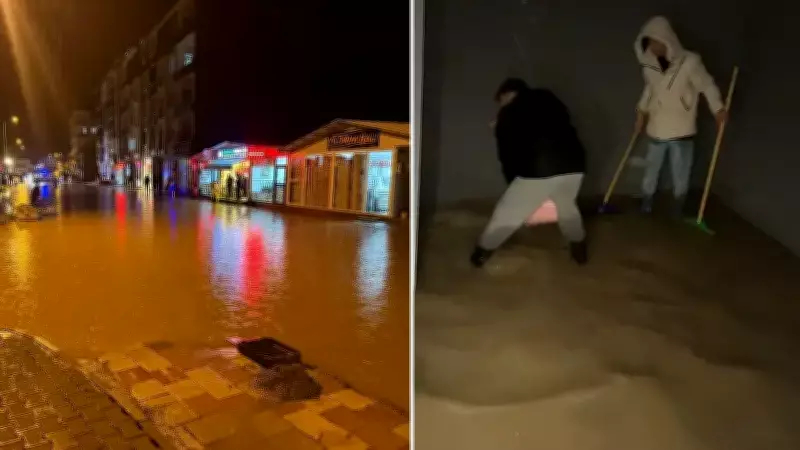 Malatya'da Sağanak ve Fırtına: İş Yerleri Su Altında, Taziye Çadırı Uçtu