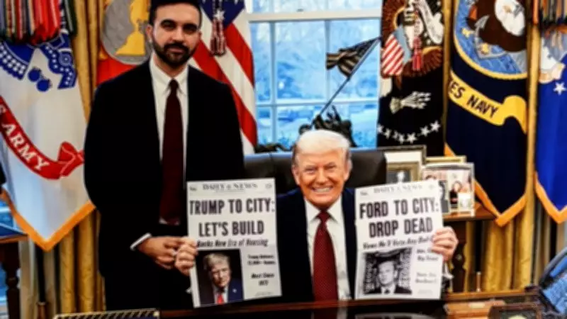 Mamdani-Trump Görüşmesinde Sıra Dışı Hediye: 'Sahte' Gazete Manşetiyle İkna Çabası