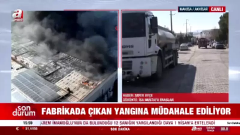 Manisa'da Oyuncak Fabrikasında Çıkan Yangında 250 İşçi Tahliye Edildi