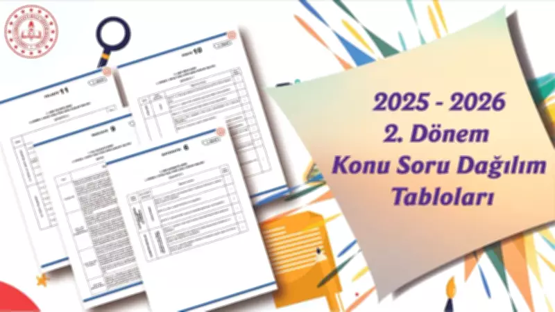 MEB İkinci Dönem Sınavları İçin Örnek Konu ve Soru Dağılım Tablolarını Yayımladı