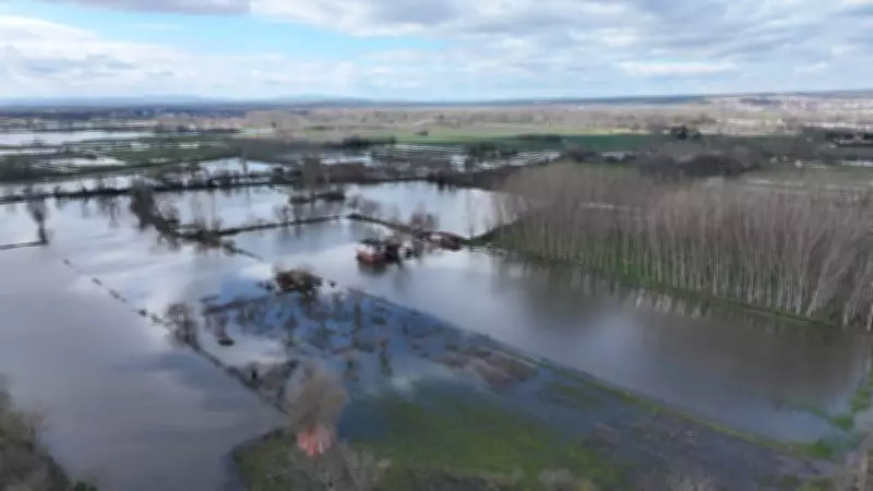 Meriç Nehri'nde Pik Seviye Geride Kaldı, Taşkın Suları Çekiliyor