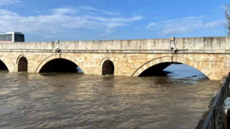 Meriç Nehri'nde Su Seviyesi Üç Kat Arttı: DSİ Turuncu Alarm Verdi