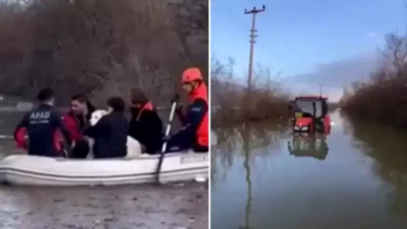 Muğla'da Dere Yatağında Mahsur Kalan 5 Kişi ve Köpek AFAD Ekiplerince Kurtarıldı