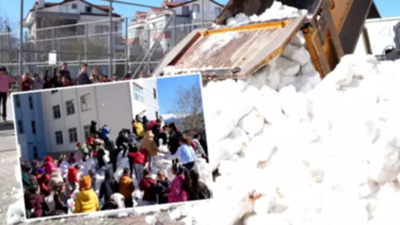Muğla'da Kar Yağmayan İlçeye Kamyonla Kar Getirildi: Çocukların Hayali Gerçek Oldu