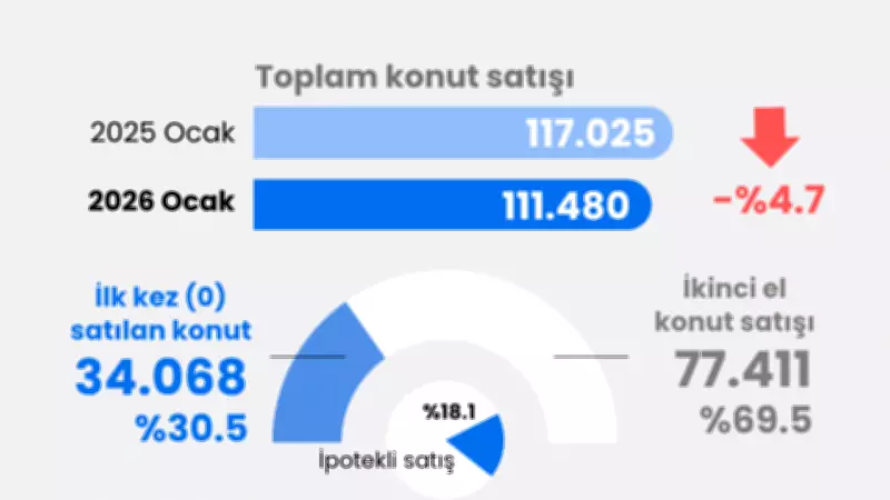 Ocak Ayında Konut Satışları Geriledi, İş Yeri Satışları İlk Kez Açıklandı