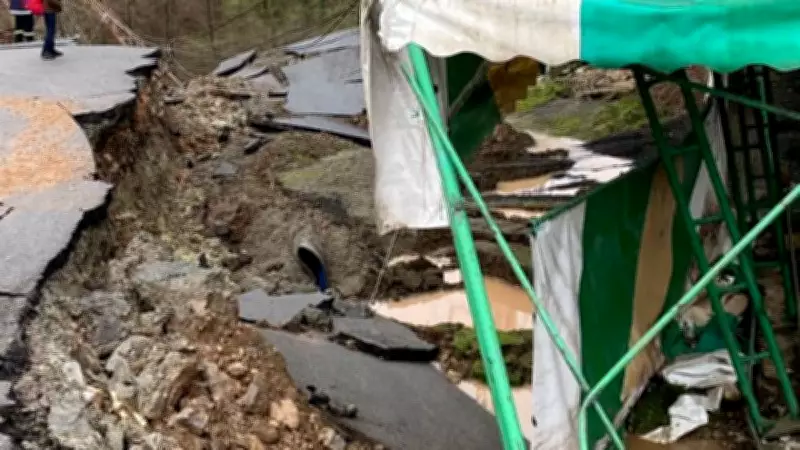 Ordu Fatsa'da Heyelan Felaketi: 2 Ev ve Spor Tesisi Yıkıldı, 4 Ev Hasar Gördü