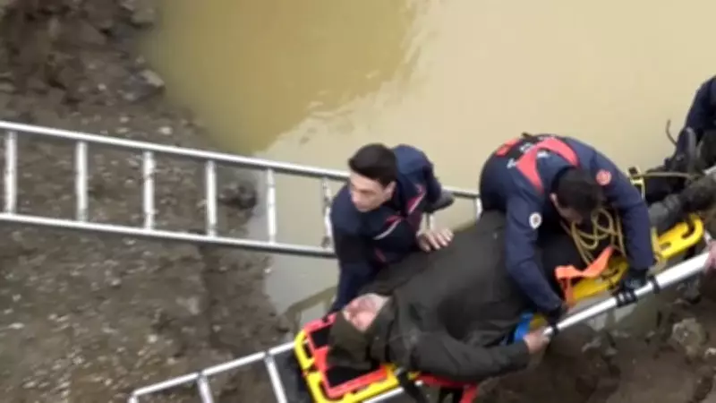 Samsun'da Bisikletiyle Irmaktan Kurtarılan Vatandaşın Dramı
