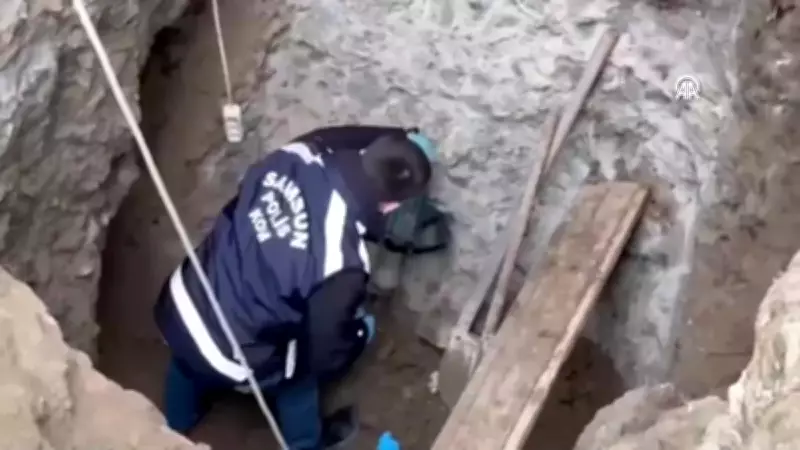 Samsun'da Define Arayan 4 Şüpheli, 6 Metrelik Çukurda Suçüstü Yakalandı