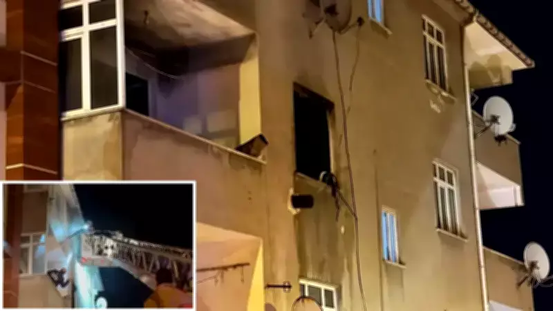 Sancaktepe'de Gece Yarısı Çıkan Yangında Yabancı Uyruklu Kişi Kurtarıldı