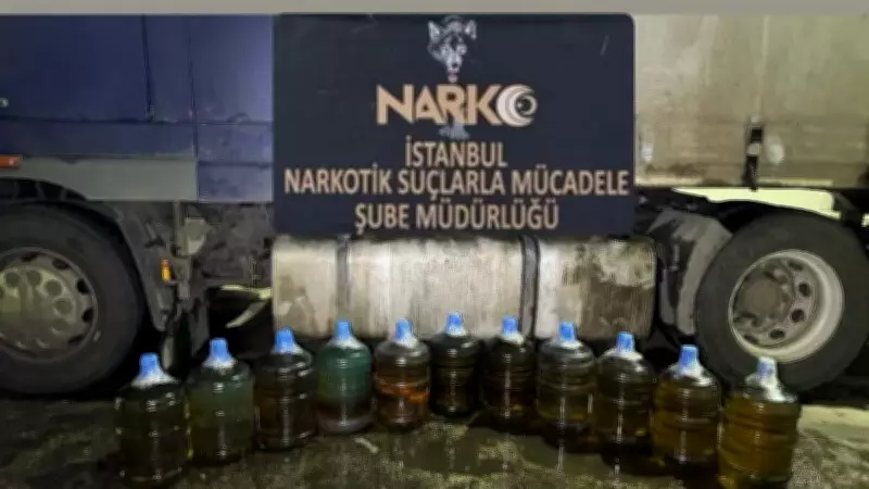 Sarıyer'de TIR Baskını: 183 Kilo Sıvı Metamfetamin Yakalandı
