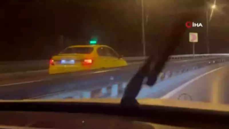 İstanbul'da Ters Yönde İlerleyen Taksici Trafiği Tehlikeye Attı: O Anlar Kamerada
