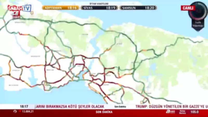 İstanbul'da Trafik Yoğunluğu Yüzde 83'e Ulaştı, Şehir Adeta Durma Noktasında