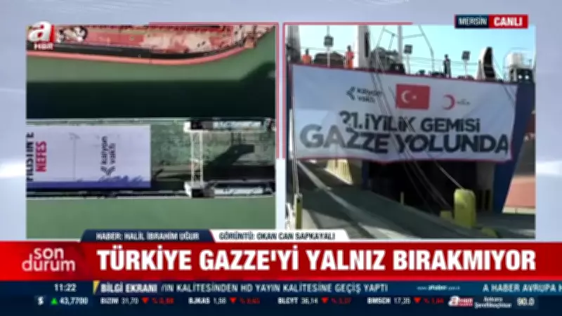 Türkiye'den Gazze'ye Dev İnsani Yardım: 21. İyilik Gemisi Yola Çıktı