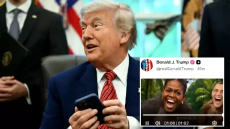 Trump'ın Obama Çiftini Maymun Olarak Gösteren Irkçı Paylaşımı Tepkiler Üzerine Silindi