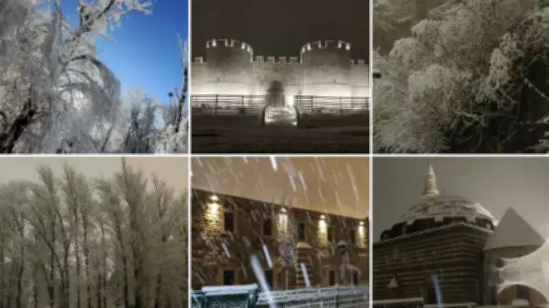 Van Beyaza Büründü: Kar Yağışı Şehri Masal Diyarına Çevirdi