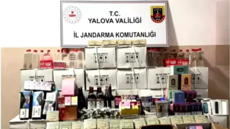 Yalova'da Kaçak Alkol ve Tütün Operasyonu: 2 Gözaltı, Tonlarca Malzeme Ele Geçirildi