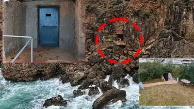 Antalya Falezlerinde Skandal Mağara Ev: 40 Yıllık Gizli Yapı Asansörle Bağlantılı
