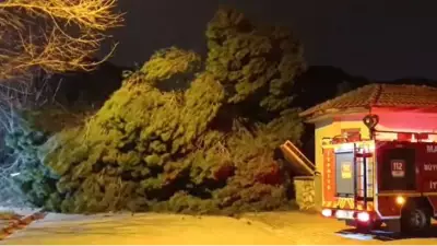 Manisa'da Kuvvetli Fırtına: Minare Külahı Devrildi, Araçlar Hasar Gördü