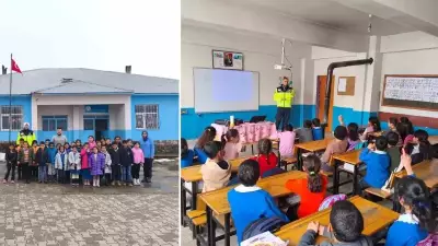 Muş'ta Jandarma, Hoşgeldi Köyü İlkokulu'nda Trafik Güvenliği Semineri Düzenledi