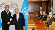 KKTC Cumhurbaşkanı Erhürman, BM Genel Sekreteri Guterres ile New York'ta Görüştü