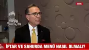 Prof. Dr. Osman Müftüoğlu'ndan Ramazan'da Sağlıklı Beslenme Tüyoları