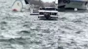 İstanbul Karaköy'de Vapur Tekneye Çarpınca Denize Düşen Kişi Kurtarıldı