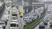 İstanbul'da Haftanın İlk İş Gününde Trafik Yoğunluğu Yüzde 72'ye Ulaştı