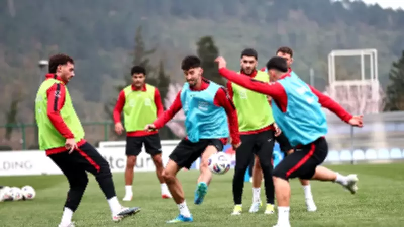 A Milli Takım'da Kosova Maçı Hazırlıkları Başladı, Merih Demiral Antrenmanda Yok