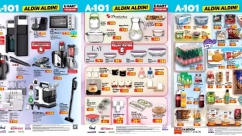 A101 5 Mart 2026 Aktüel Broşürü: Su Sebili, Midi Fırın ve Doğrayıcı İndirimde