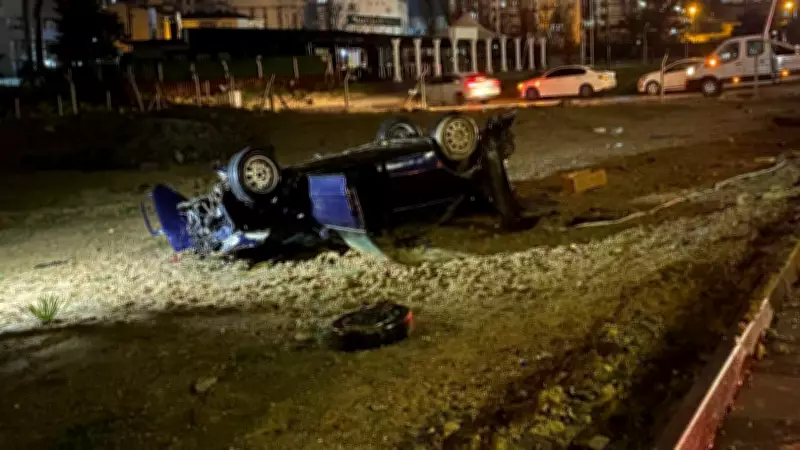 Ankara'da Trafik Kazası: Kontrolden Çıkan Otomobil Takla Atarak Sürücünün Hayatına Mal Oldu