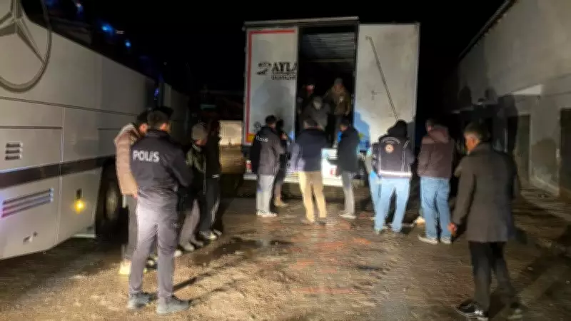Çankırı'da Tırda 75 Düzensiz Göçmen Yakalandı, Sürücü Gözaltına Alındı