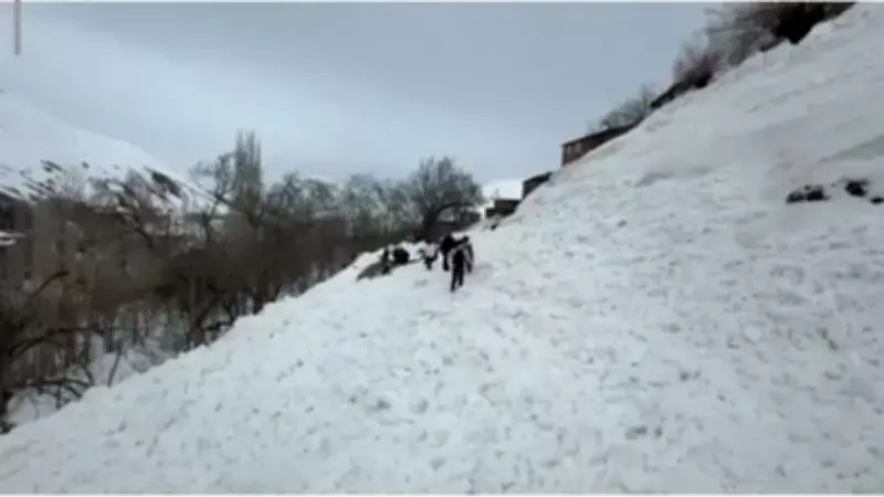 Bahçesaray'da Çığ Düştü: Karabet Geçidi Yolu Kapandı, Çalışmalar Sürüyor