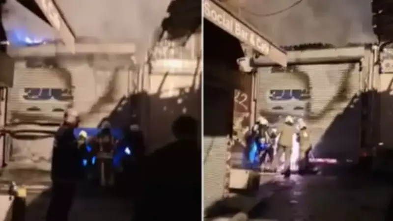 Beyoğlu'nda Tek Katlı İş Yerinde Çıkan Yangın İtfaiye Ekipleri Tarafından Söndürüldü