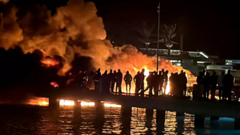 Bodrum'da Marinada Çıkan Yangında 7 Lüks Yat Battı, 1'i Hasar Aldı