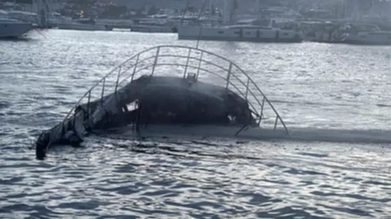 Bodrum'da Marinada Çıkan Yangında 7 Milyonluk Motoryat Battı