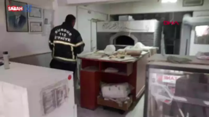 Burdur'da Pide Salonunda Doğal Gaz Patlaması: İş Yeri Sahibi Yaralandı