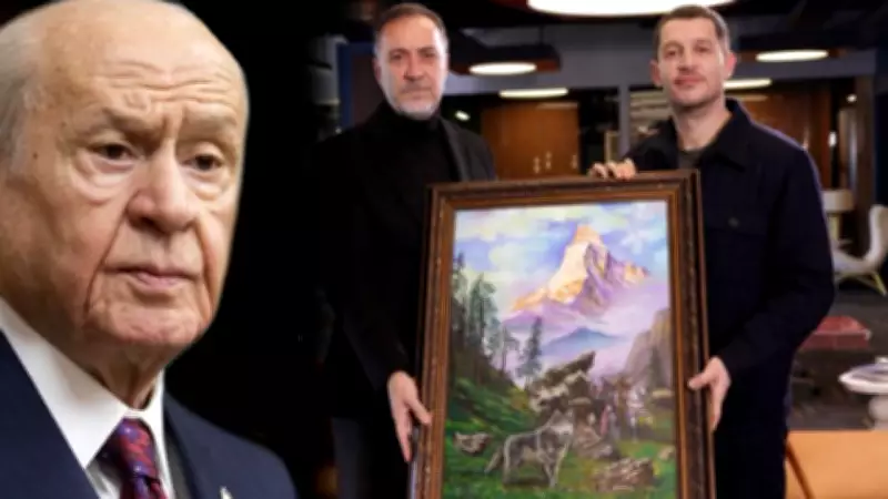Devlet Bahçeli'nin Uraz Kaygılaroğlu'na Hediye Ettiği Bozkurt Tablosu Ortaya Çıktı