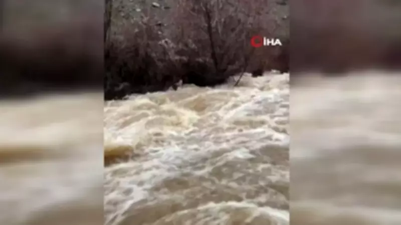 Elazığ'da Sağanak Yağış Sonrası Dereler Coştu, Vatandaşlar Görüntüledi