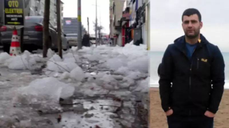 Erzurum'da Çatıdan Düşen Buz Sarkıtı 2 Çocuk Babasının Hayatına Mal Oldu