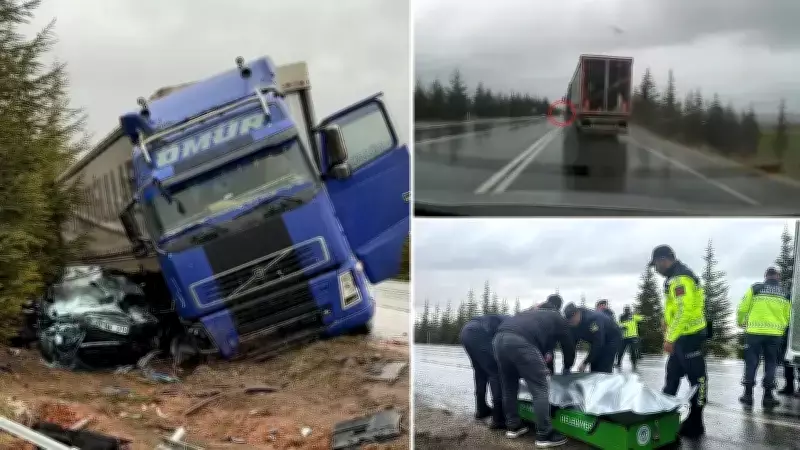 Eskişehir'de Tırın Altında Kalan Otomobilde 1 Ölü, 2 Yaralı