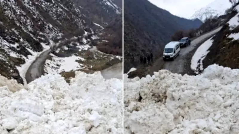 Çığ Felaketi: Mahalle Sakinleri Kar Kütlelerini Aşarak Evlerine Ulaştı