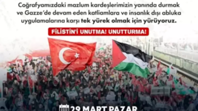 Filistin'e Destek Platformu, Gazze İçin 29 Mart'ta Fatih'te Yürüyüş Düzenleyecek