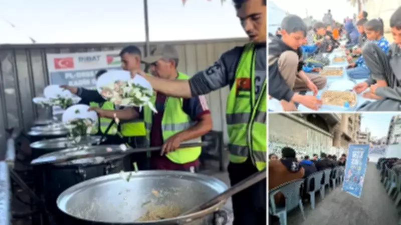 Gazze'de Kadir Gecesi'nde 50 Bin Kişi Aynı Sofrada İftar Açtı