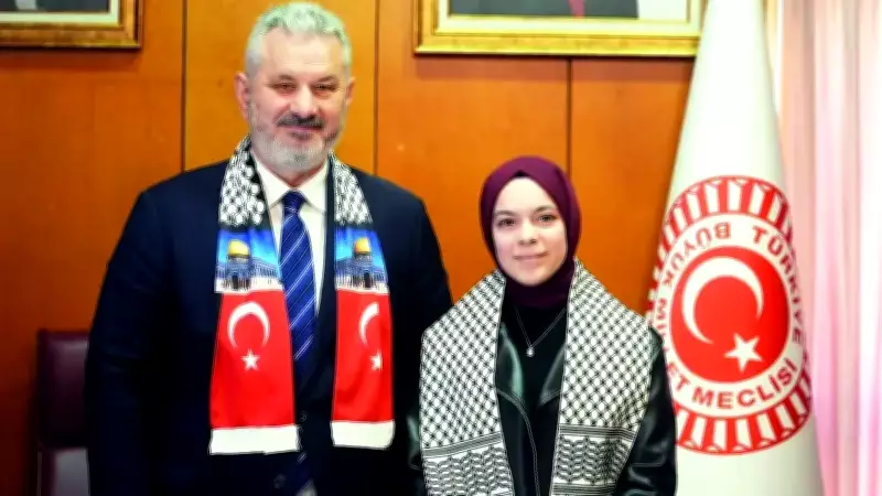Gazze'den Gelen Meryem, Cumhurbaşkanı Erdoğan ile Meclis'te Buluştu