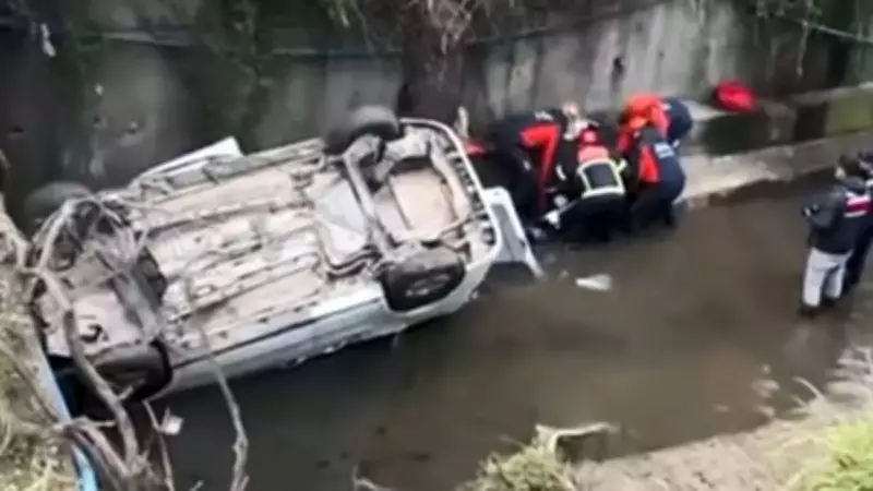 Giresun'da Feci Kaza: Otomobil Dereye Uçtu, 3 Kardeş Hayatını Kaybetti