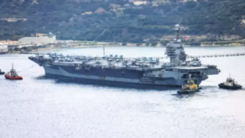 Hasar Gören ABD Uçak Gemisi Yunanistan'da Bakıma Alındı