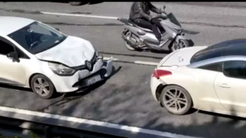 Şişli'de Zincirleme Kazada Yaralı Sürücü Ambulansı Reddetti, Taksiyle Hastaneye Gitti